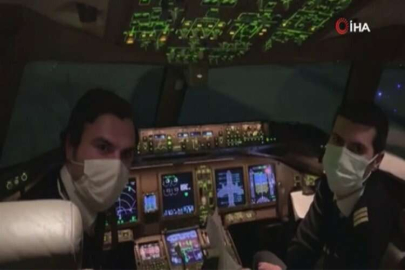 THY’nin korona virüs aşılarını taşıyan uçağından videolu mesaj