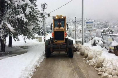 Nilüfer’in yüksek kesimlerinde karla mücadele
