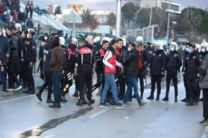 Olaylı maçta geniş güvenlik önlemi
