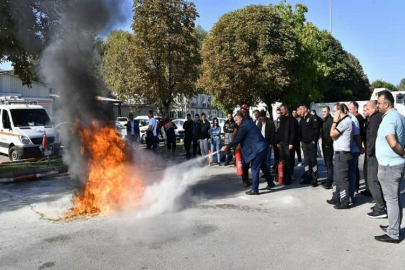 Osmangazi Belediyesi’nde yangın tatbikatı