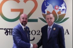 Cumhurbaşkanı Erdoğan, AB Konseyi Başkanı Michel ile görüştü