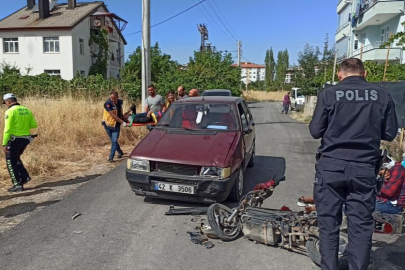 Konya’da otomobil ile elektrikli bisiklet çarpıştı: 2 yaralı