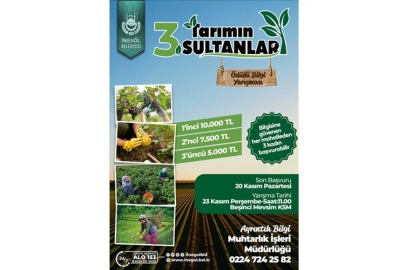 İnegöl'de Tarımın Sultanları Bilgi Yarışması 23 Kasım’da yapılacak