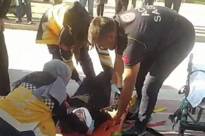Bursa'da korkutan kaza: Yaralı eşinin elini hiç bırakmadı