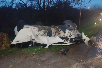 Bursa'da otomobil takla attı 1 yaralı