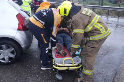 Bandırma - Bursa karayolu üzerinde trafik kazası: 1 yaralı