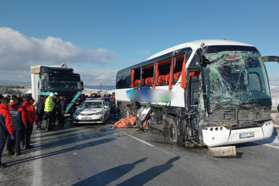 Sivas’ta otobüs kazası: 1 ölü 2 yaralı