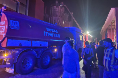 İnegöl'de sandalye fabrikasında yangın