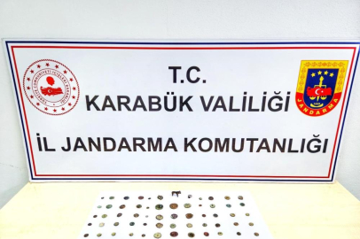 Karabük'te 60 adet sikke ve tarihi eser niteliğinde eşyalar ele geçirildi