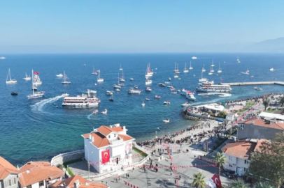 Mudanya'da denizden karaya Cumhuriyet coşkusu