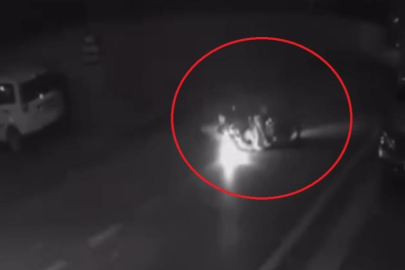 Bursa’da 2 motosikletin karıştığı ilginç kaza kamerada
