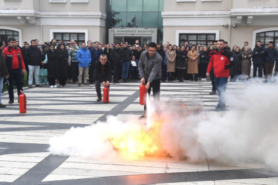 Osmangazi’de başarılı deprem ve yangın tatbikatı
