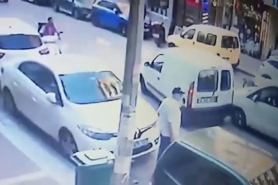 Bursa'da  kadın sürücünün aracına saldırı kamerada