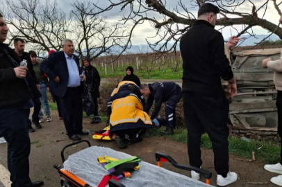 Bursa'da TIR'ın çarptığı otomobil ağaçlık alana uçtu: 3 yaralı