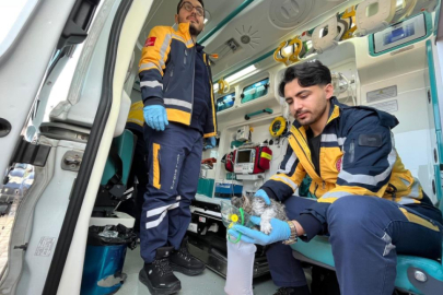 Bursa'da alevlerin arasında kalan yavru kediyi itfaiye kurtardı