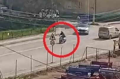 Bursa'da polis ile ehliyetsiz gencin kovalamacası kamerada