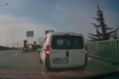 Bursa trafiğinde korkutan anlar kamerada