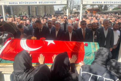Bursa'da baba ve oğlu son yolculuğuna uğurlandı