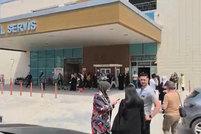 Bursa'da ' hastanede deprem panik anları