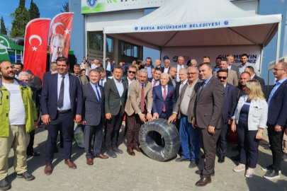 Bursa'da çiftçiye ücretsiz sulama borusu dağıtıldı