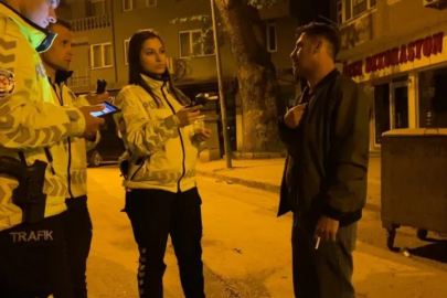 Bursa'da polisin alkollü sürücüyle imtihanı...