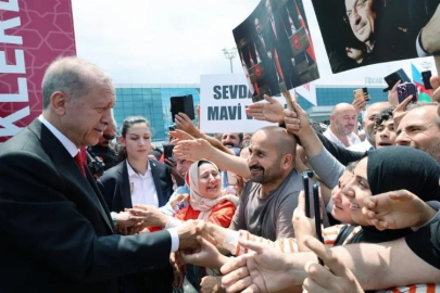 Cumhurbaşkanı Erdoğan'a KKTC'de yoğun ilgi