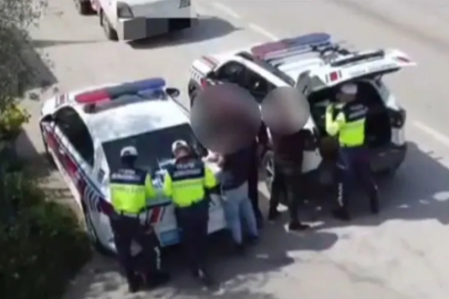 Bursa'da jandarmadan havadan ve karadan denetim