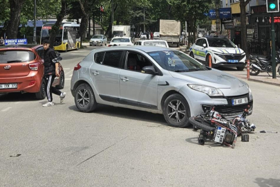 Bursa'da otomobille motosiklet çarpıştı: 1 yaralı