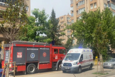 Bursa'da 8 katlı binada yangın paniği