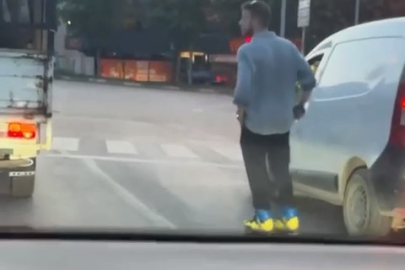 Bursa'da tehlikeli yolculuk kamerada