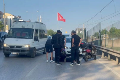 Bursa'da trafik durdu, motosikletliler duramadı: 1 yaralı