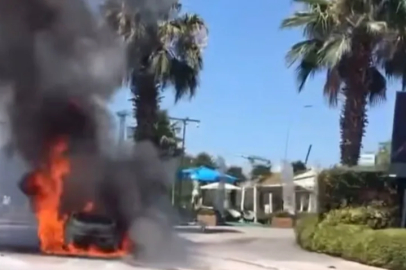 Bursa'da seyir halindeki araç alev alev yandı