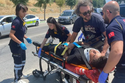 Bursa’da  motosikletli sürücü kaza yaptı