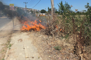 Bursa’da otluk alanda korkutan yangın