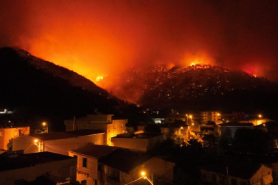 Bursa'da yangının havadan görüntüsü yürekleri dağladı