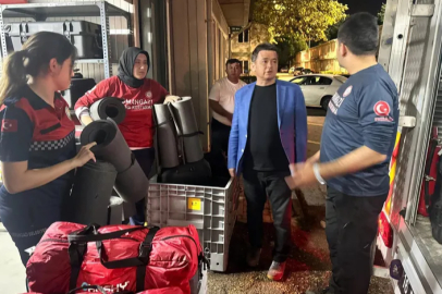 Deprem bölgesine ilk destek: Osmangazi ekipleri sahada