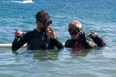 Mehmet Çevik balık adam oldu