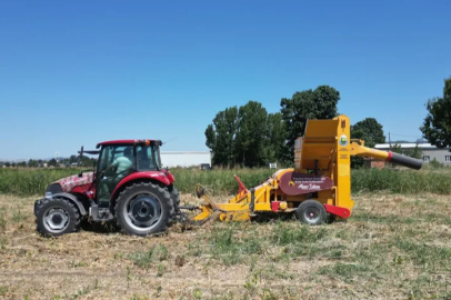 İnegöl'den üreticiye büyük kolaylık: Zor hasada makine desteği
