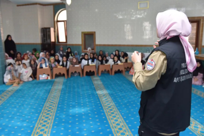 Yıldırım’da çocuklara ‘çök-kapan-tutun’ eğitimi