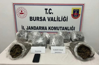 Bursa’da şok baskında 8 kilo 900 gram esrar ele geçirildi
