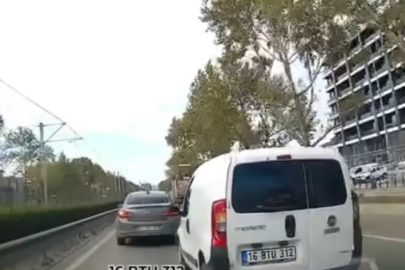 Bursa'da makas atan sürücü faciadan döndü