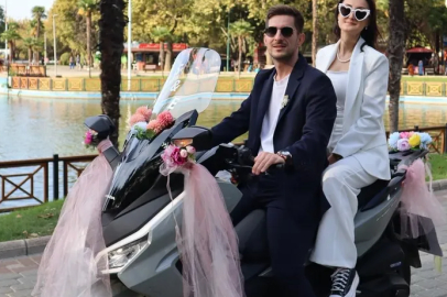 Bursa’da motosikletli düğün konvoyu