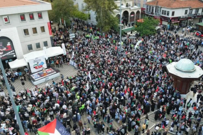 Bursalılar Gazze için meydanlara indi