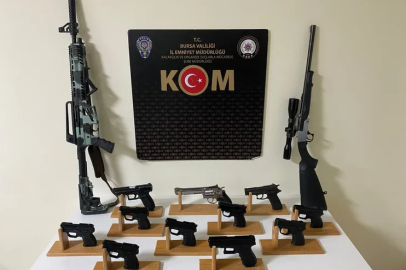 Gemlik'te ruhsatsız silah imalatına 4 gözaltı