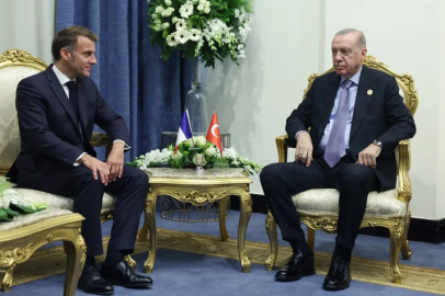 Erdoğan, Fransa Cumhurbaşkanı Macron ile görüştü