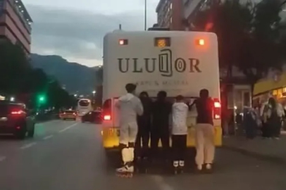 Bursa'da gençlerin tehlikeli yolculuğu