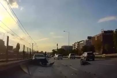 Bursa’da zincirleme kaza: Motosikletli ölümden döndü