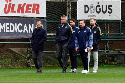 Fenerbahçe'de Başkan Saran idmanı takip etti