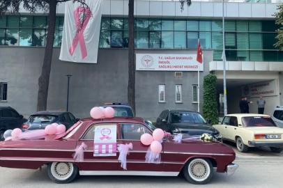 Meme kanserine karşı İnegöl sokaklarında renkli farkındalık