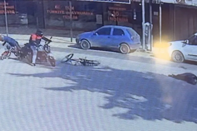 İnegöl'de motosiklet ile bisiklet çarpıştı: 2 yaralı